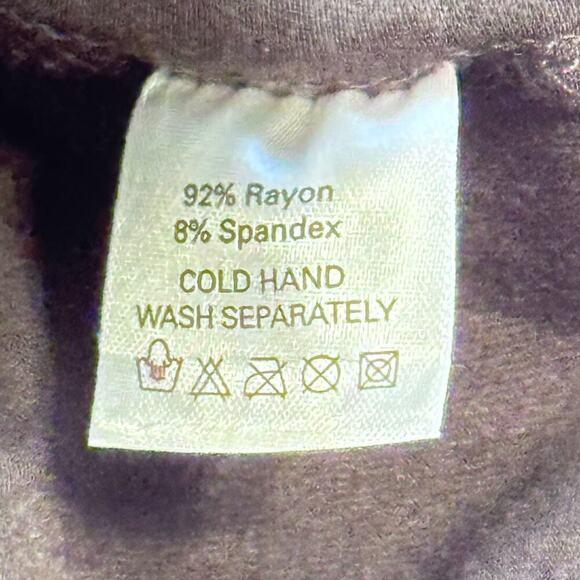 New VERTIGO PARIS Brown Sleeveless Dress Beaded Straps Knot Front Jersey Sz L - Picture 14 of 15